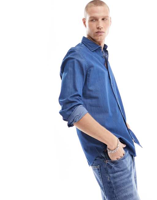 Scalpers - Rennes - Chemise en jean - Bleu foncé