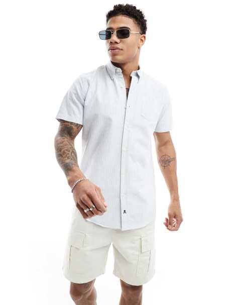 Scalpers - Resort - Camicia Oxford blu - view 1