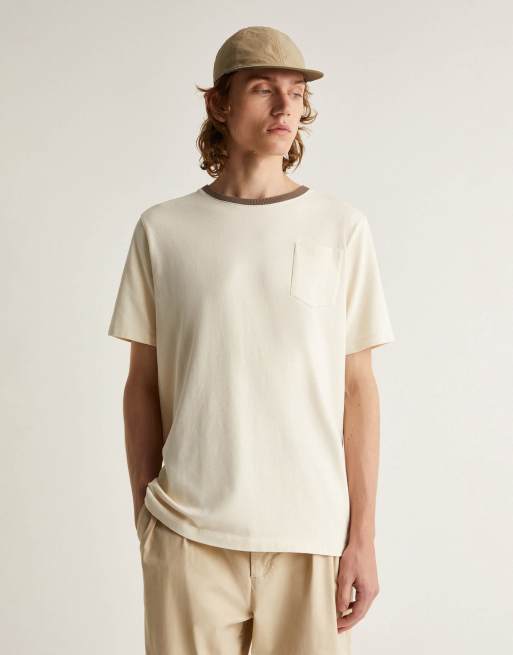 Scalpers - Retro T-shirt met contrast in bruin