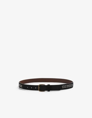 Scalpers - Riem met borduursel in marineblauw