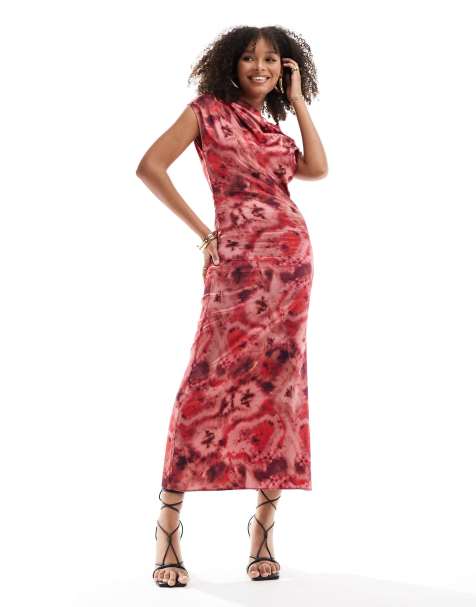 Scalpers - Robe effet tie-dye - Rouge - view 1