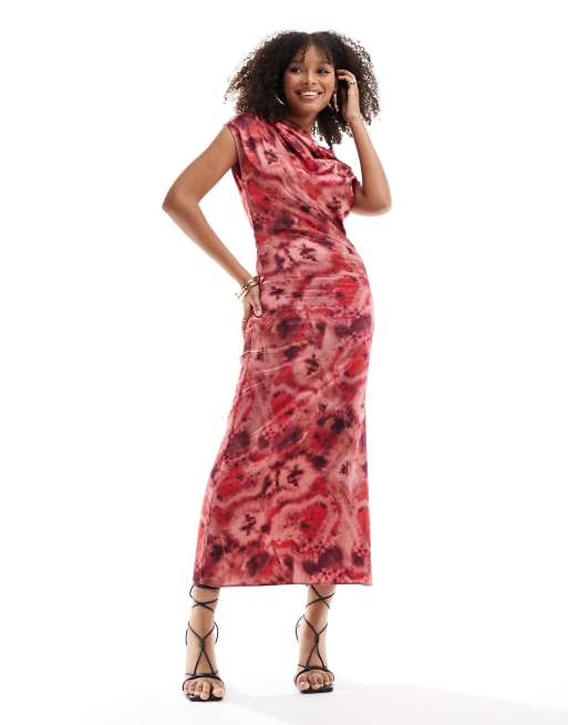 Scalpers - Robe effet tie-dye - Rouge