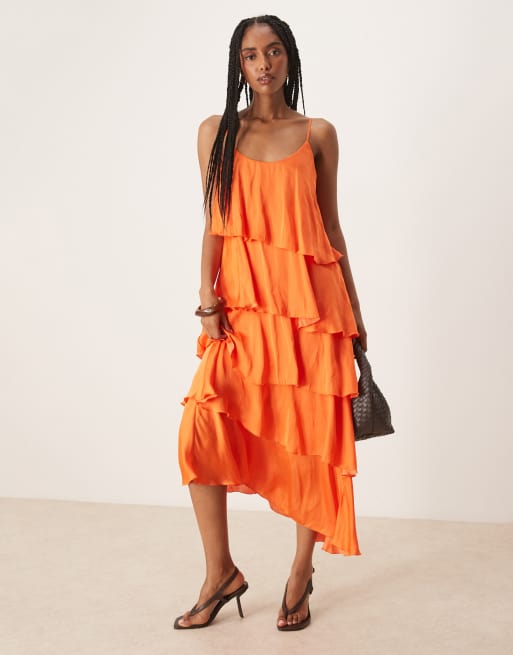 Scalpers - Robe nuisette à volants - Orange