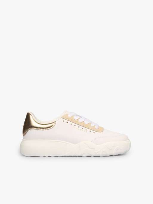 Scalpers - Robert - Sneakers bianche e oro con borchie