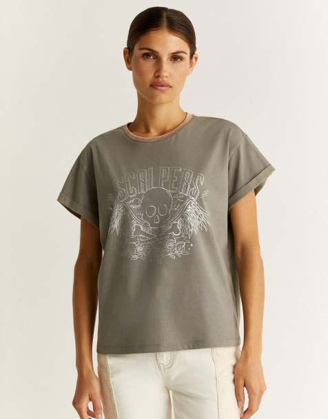 Scalpers rock foil t-shirt in grey - view 1