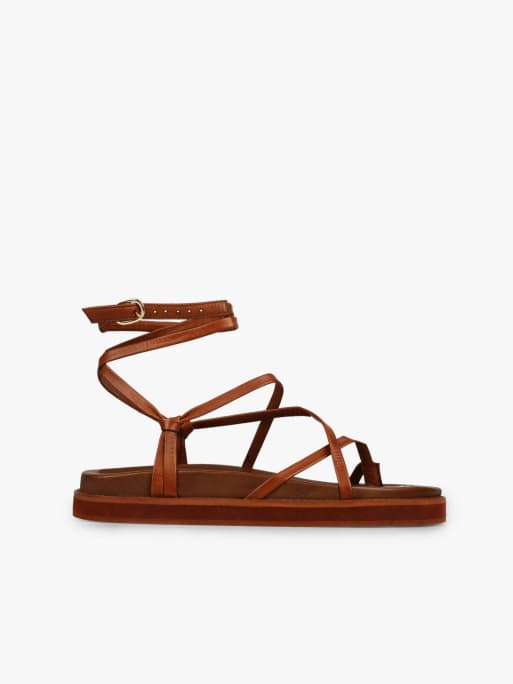 Scalpers – Roma – Flache Sandalen in Braun