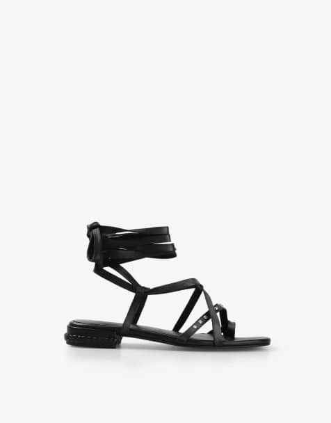 Scalpers – Roma – Geflochtene Sandalen in Schwarz - view 1