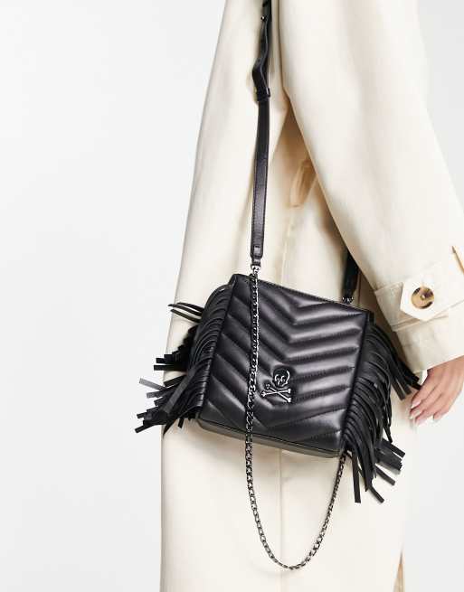 Scalpers – Roma – Gesteppte Ledertasche in Schwarz  