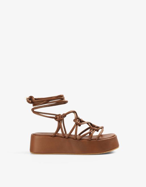 Scalpers Roma platform sandals in natural