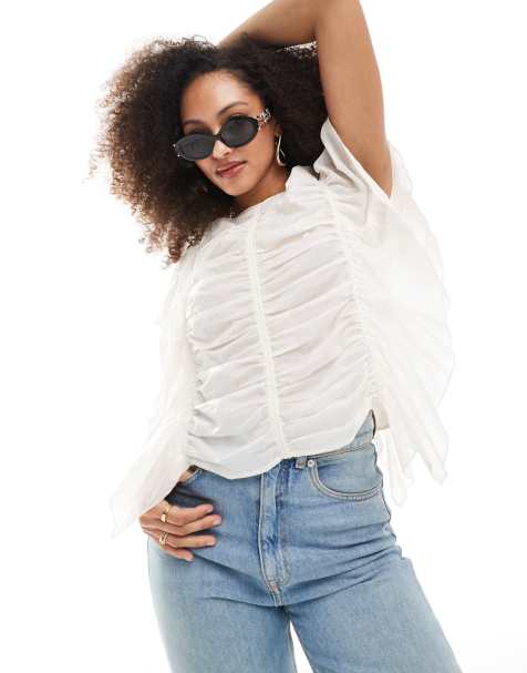 Scalpers ruched top in neutral