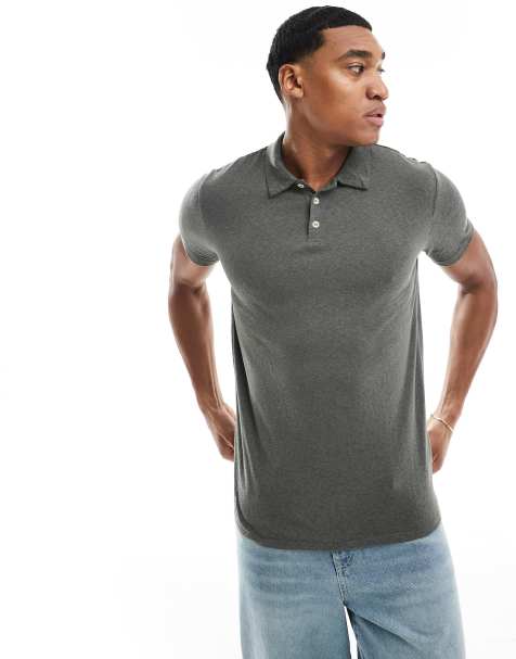 Scalpers rustic polo in dark green - view 1