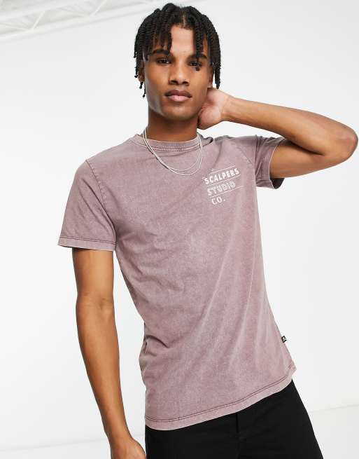 Scalpers – S Sign Studio – T-Shirt in Weinrot