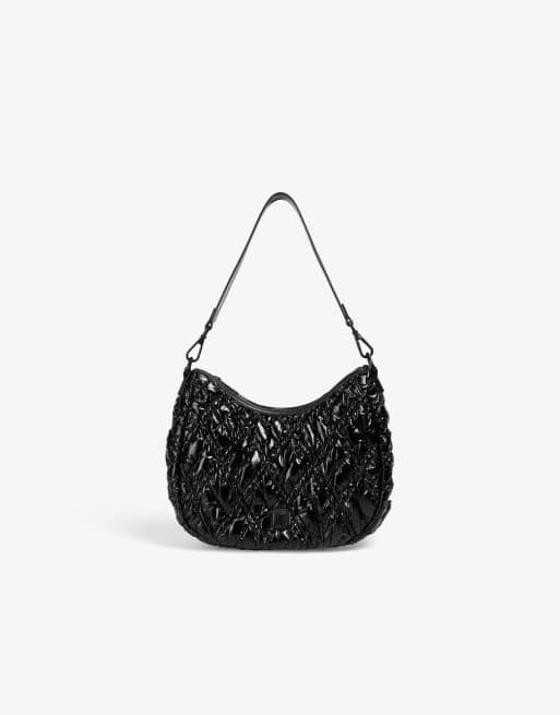 Scalpers - Sac demi-lune matelassé - Noir