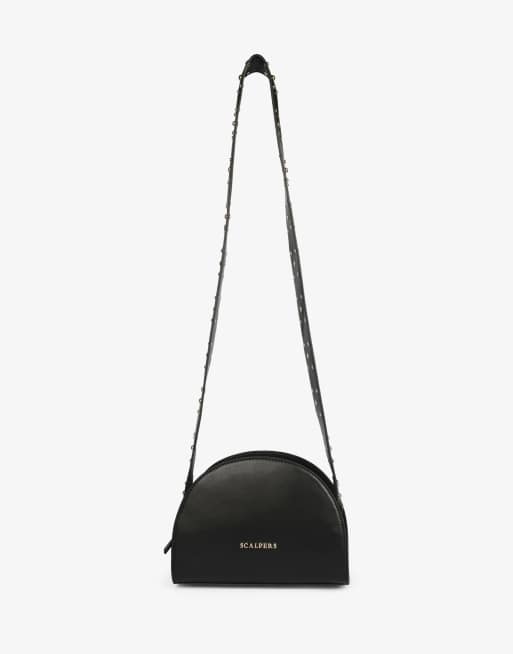 Scalpers - Sac porté épaule arrondi en cuir - Noir