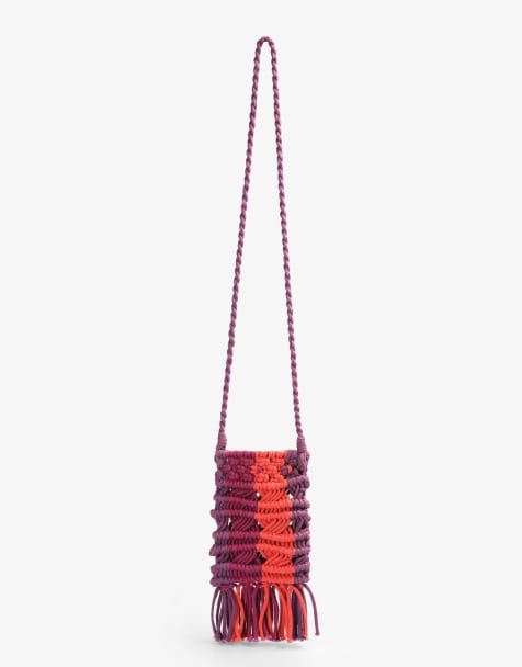 Scalpers - Sac pour téléphone en maille au crochet - Rose - view 1