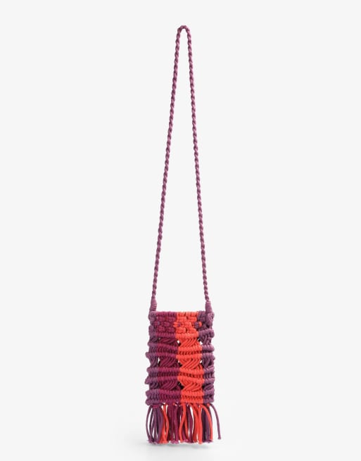 Scalpers - Sac pour téléphone en maille au crochet - Rose
