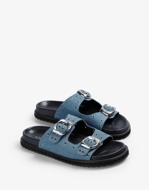 Scalpers – Sandalen aus Denim in Blau - view 1