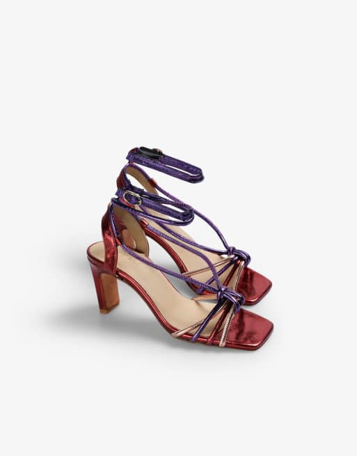 Scalpers - Sandalen met hak en knoop in verschillende kleuren