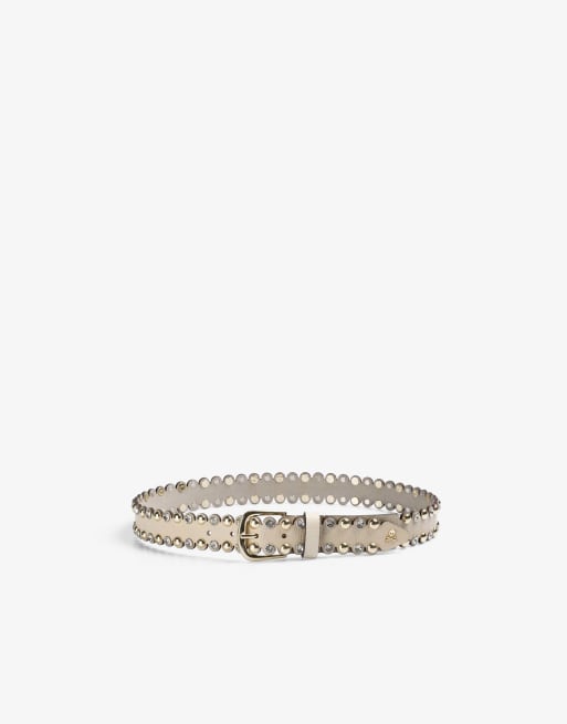 Scalpers - Sandy - Ceinture ornée de strass - Écru