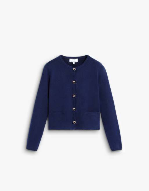 Scalpers - SC - Casual gebreid vest in marineblauw