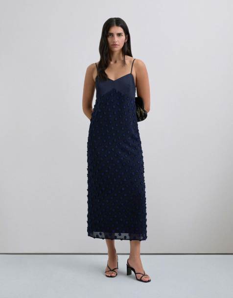 Scalpers - Sc fancy - Slipdress in marineblauw - view 1