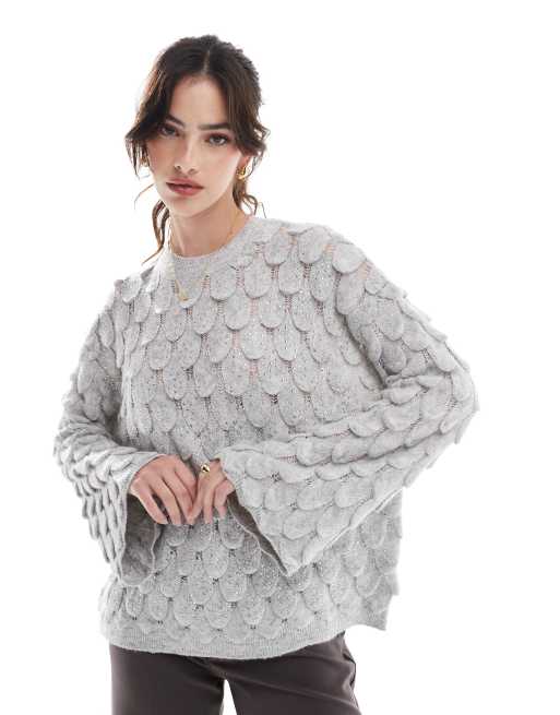 Scalpers Scale Crystal Jumper In Grey  