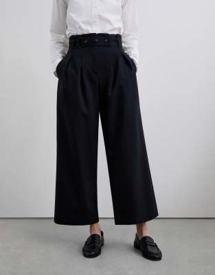 Scalpers - Scbeltpocket - Hose in Marineblau gestreift