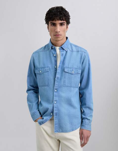 Scalpers - Scbodo BD - Overhemd in lichtblauw denim - view 1