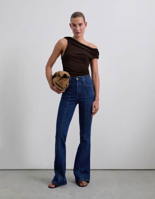 Scalpers – Sccandyseam – Denim-Jeans in dunklem Indigoblau