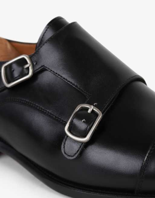 Scalpers – Schuhe in Schwarz mit zwei Monk-Riemen, 2 von 4