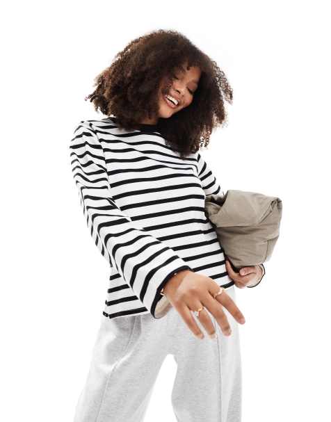 Scalpers – Schwarz gestreiftes T-Shirt - view 1