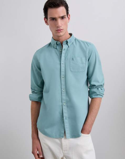 Scalpers – Scnew – Hemd in hellem Entenblau mit Button-Down-Kragen - view 1