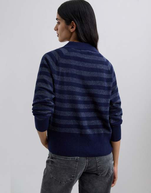 Scalpers - Scpololurex - Trui met strepen in marineblauw, 3 van 4
