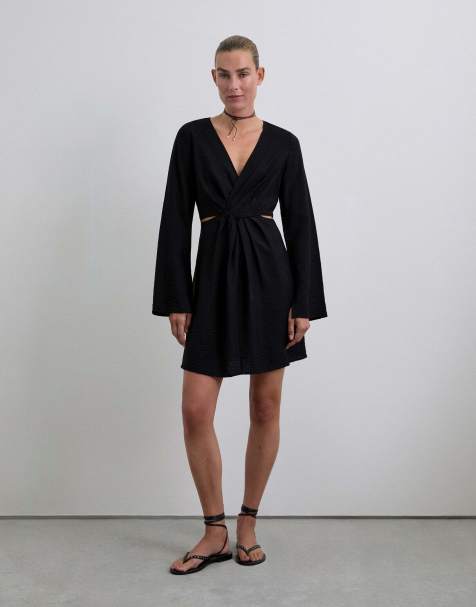 Scalpers - Scray - Korte jurk met knoop in zwart - view 1