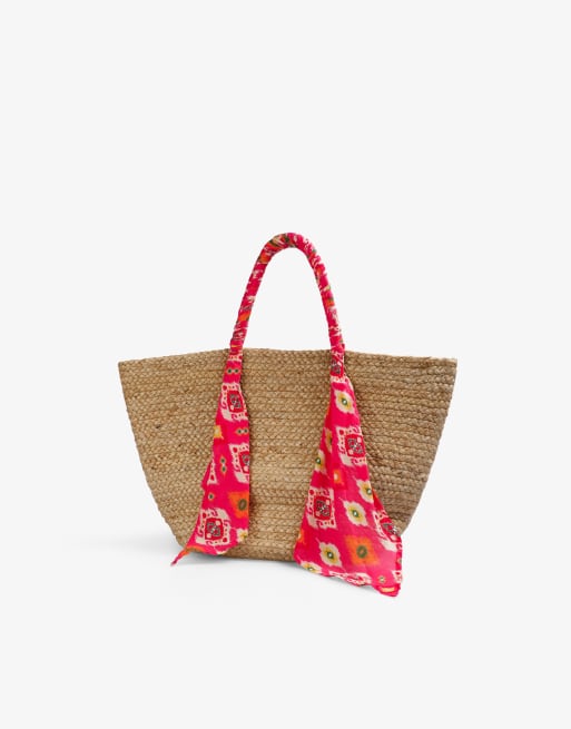 Scalpers – Shopper-Tasche aus Bast in Natur