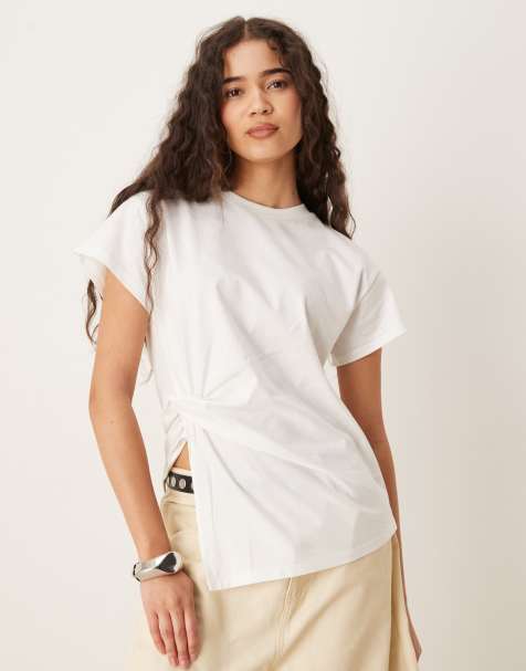 Scalpers Side knot tee in ecru - view 1