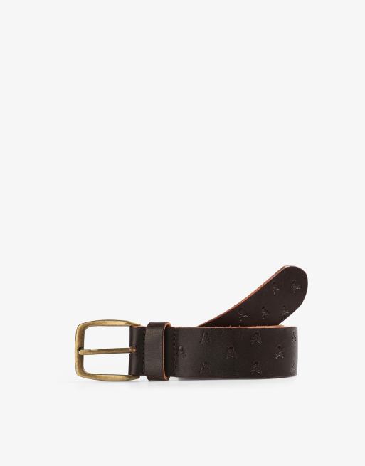 Scalpers skull all over belt in brown