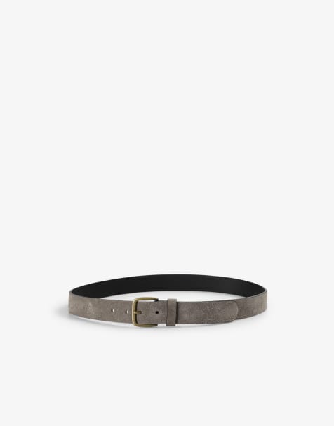 Scalpers - Skull - Ceinture en daim - Gris - view 1