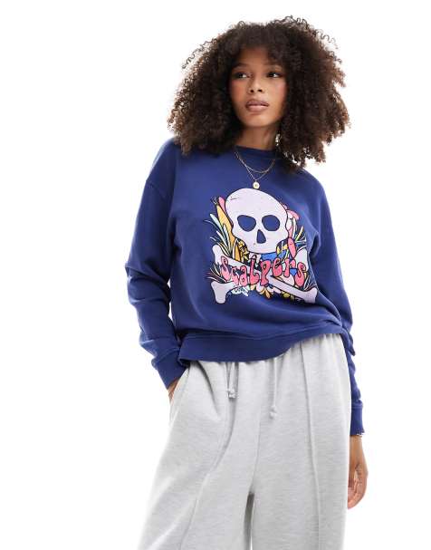 Scalpers skull colorful sweater in blue - view 1