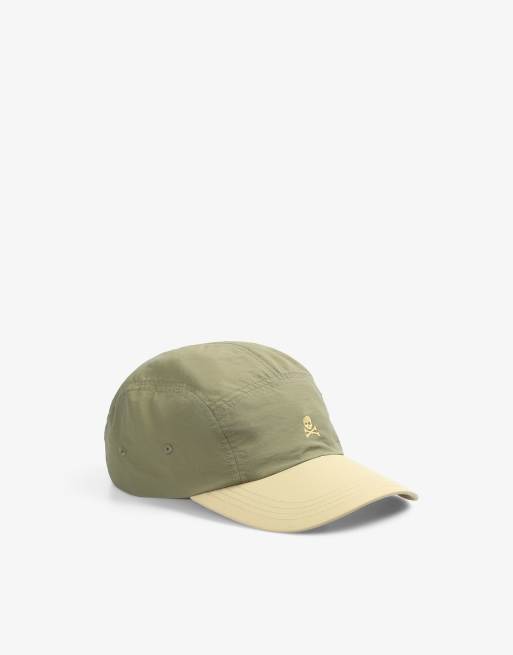 Scalpers skull panel cap in khaki