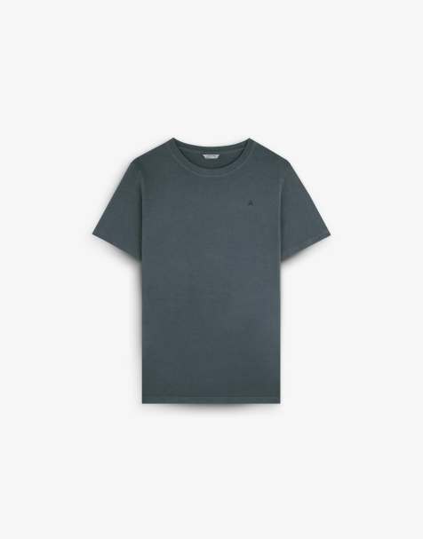 Scalpers - Skull - T-shirt à broderie ton sur ton - Anthracite - view 1