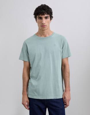 Scalpers - Skull - T-shirt à broderie ton sur ton - Bleu