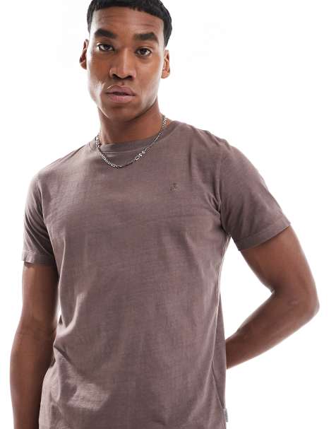 Scalpers Skull Tee In Burgundy 