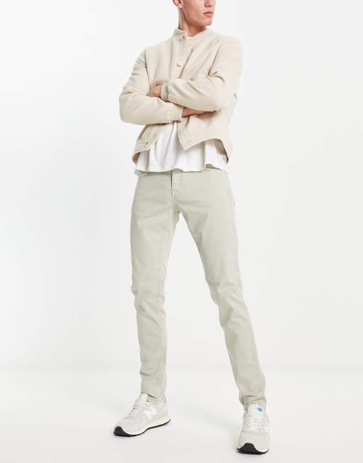 Scalpers slim trousers in stone