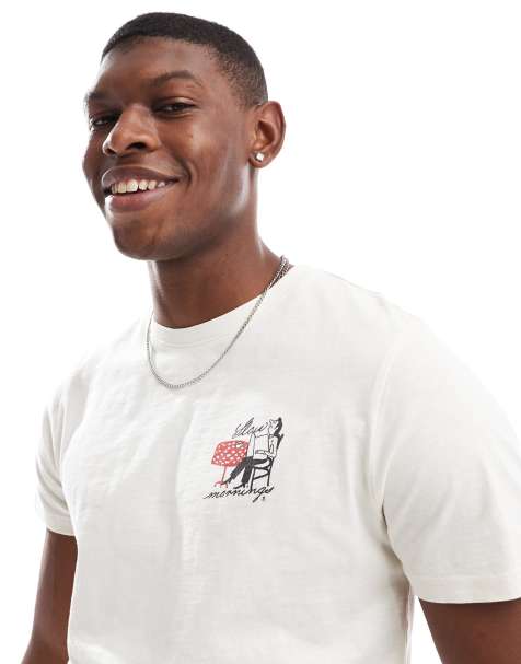 Scalpers Slow Mornings Tee In Cream 