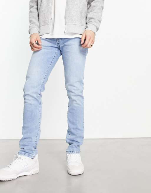 Scalpers - Smalle jeans in lichtblauw