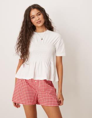 smock tee in off white