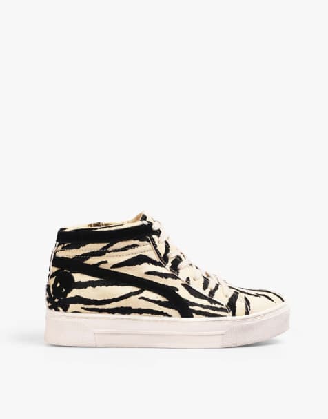 Scalpers - Sneakers alte con stampa animalier - view 1