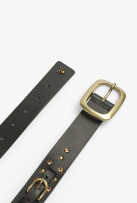 Scalpers Soft Studs Belt In Black