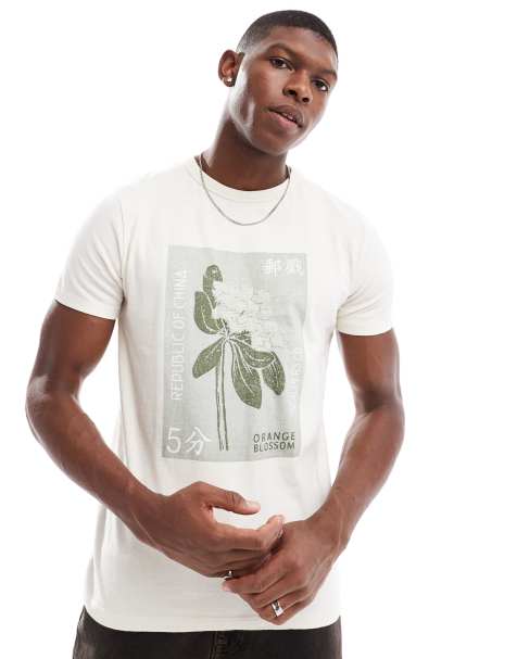 Scalpers Stamp Tee In Off White - view 1